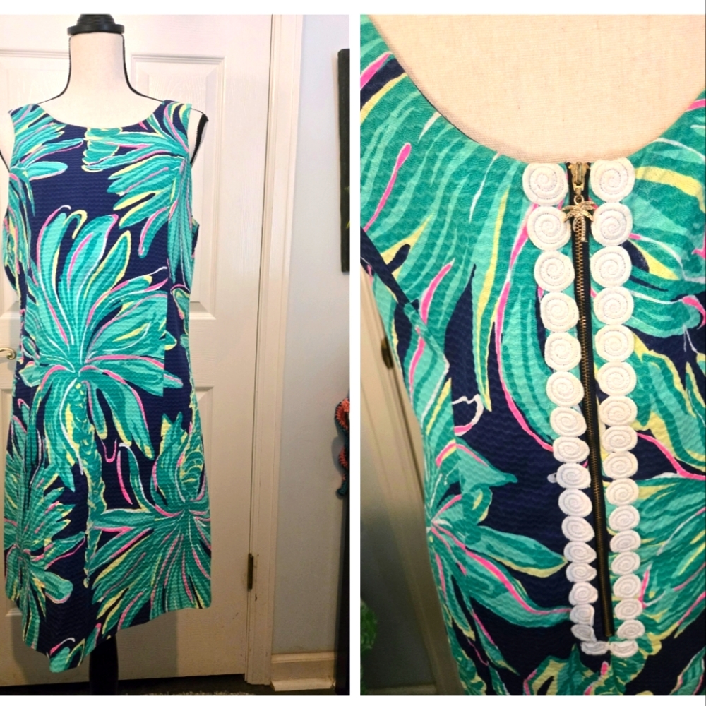Lilly Pulitzer Blue and Green Mini Dress